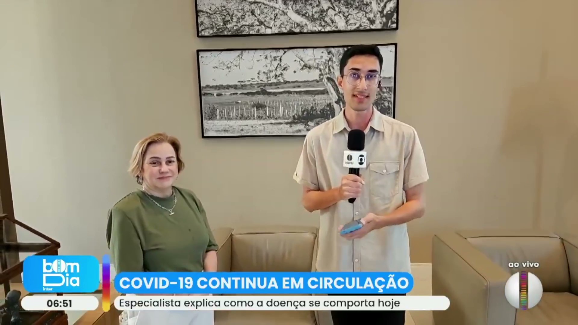 Dra. Eveline Pipolo no telejornal Bom Dia RN da Inter TV