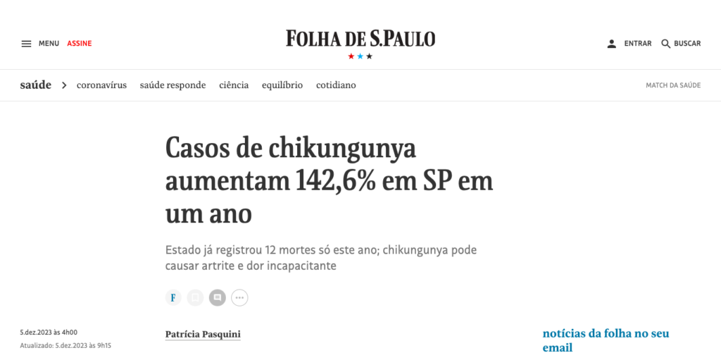 Jornal Folha de São Paulo